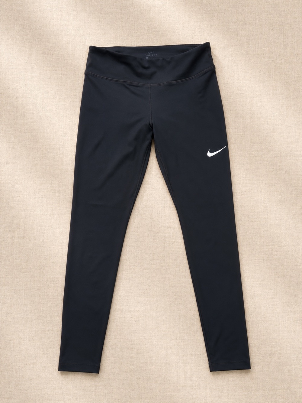 Nike Dri-FIT Black Mesh Panel Running Leggings Women’s Medium M